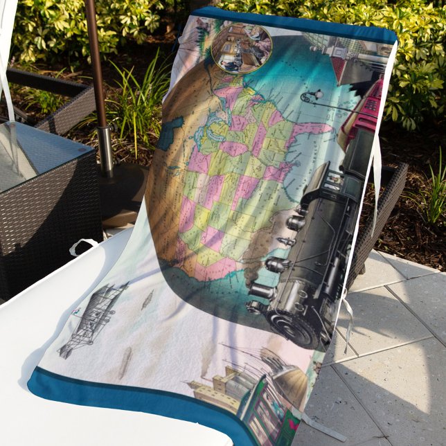 Serviette De Plage Twentieth Century Transport, Vintage 1910 (Créateur téléchargé)