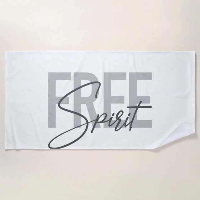 Serviette De Plage Typographie moderne, simple, cool de Free Spirit (Devant)