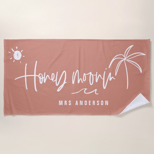 Serviette De Plage Un cadeau mariage de lune de miel (Devant)