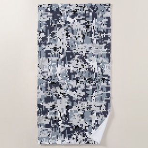 Serviette De Plage Un camouflage numérique de style urbain sur une