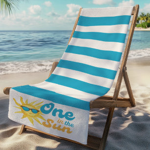 Serviette De Plage ☀️Un sous le soleil Tropical Turquoise