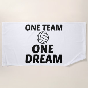 SERVIETTE DE PLAGE UNE ÉQUIPE DE VOLLEYBALL UN RÊVE