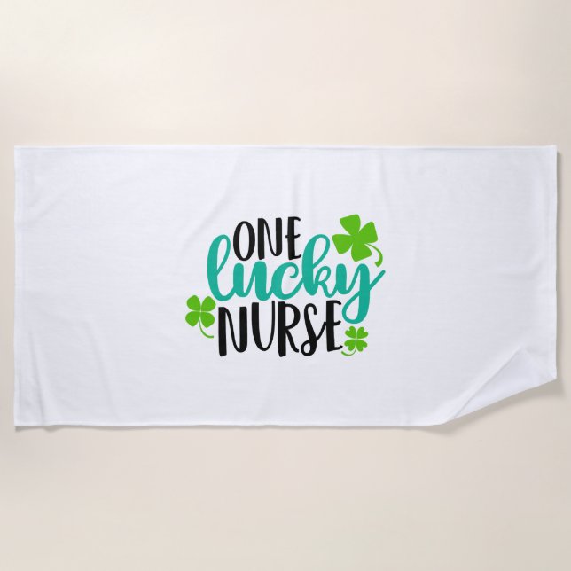 Serviette De Plage Une infirmière chanceuse (Devant)
