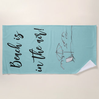 Serviette De Plage Une journée sur la mer de parasols de plage