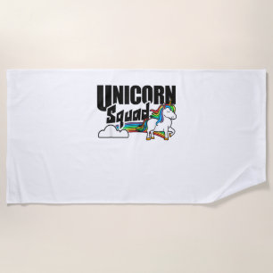 Serviette De Plage Unicorn Squad Rainbow Unicorns Lover Funny T-Shirt