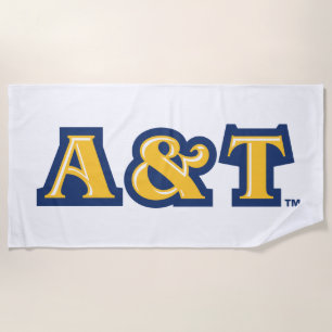 Serviette De Plage Université d'État A&T de Caroline du Nord   Mot-sy