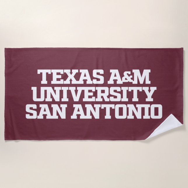 Serviette De Plage Université Texas A&M de San Antonio (Devant)