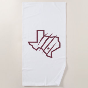 Serviette De Plage Université Texas A&M de San Antonio   Logo d'état