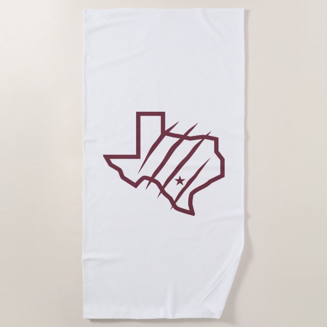 Serviette De Plage Université Texas A&M de San Antonio | Logo d'état (Devant)