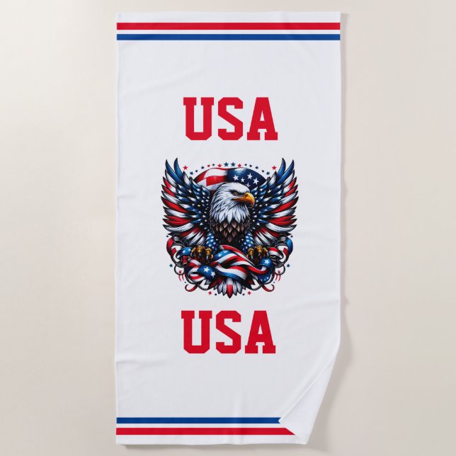 serviette de plage USA Beach (Devant)