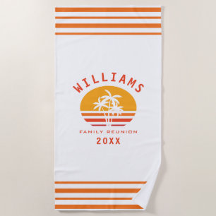 Serviette De Plage Vacances d'été à la plage tropicale réunion de fam