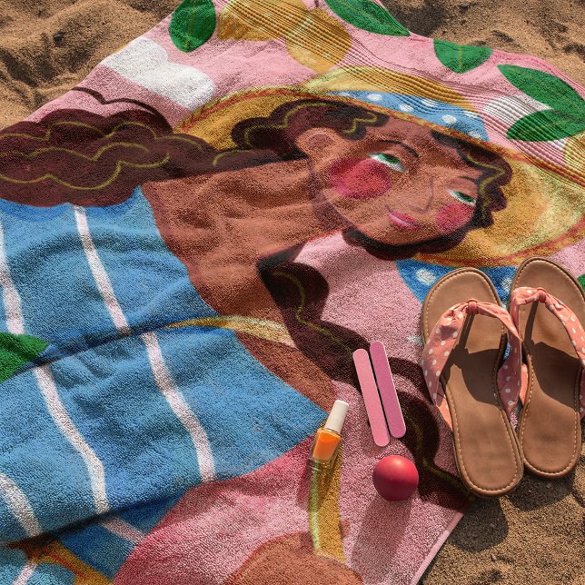 Serviette De Plage Vacances d'été pour femme italienne (Créateur téléchargé)