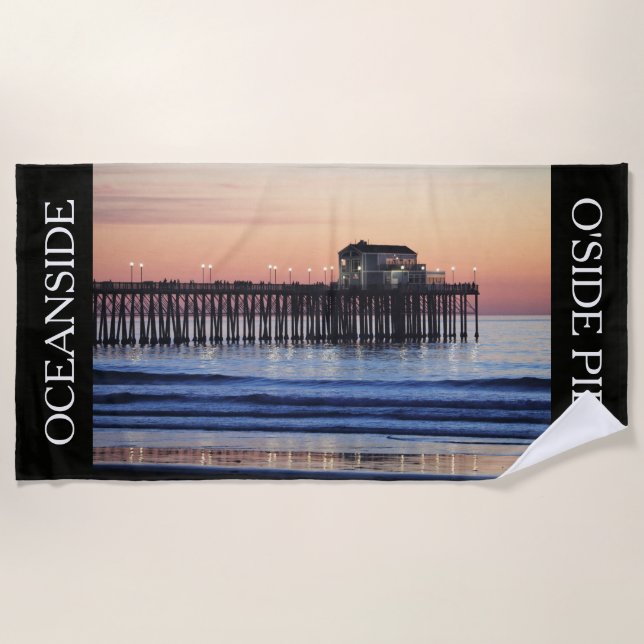 Serviette De Plage Vacances Oceanside Pier Cali (Devant)