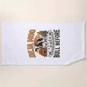 Serviette De Plage Vache drôle Deja Moo Création de chemise western v