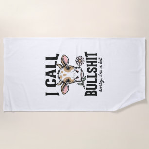 Serviette De Plage Vache drôle que j'appelle Design de T-shirt vintag