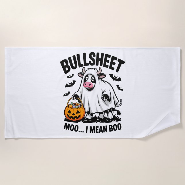 Serviette De Plage vache halloween (Devant)