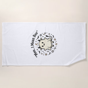 Serviette De Plage Vache Mignonne Fantôme Halloween Meuh Boo Design V