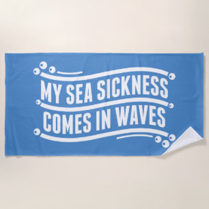 Serviette De Plage Vagues de maladie de la mer