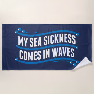 Serviette De Plage Vagues de maladie de la mer