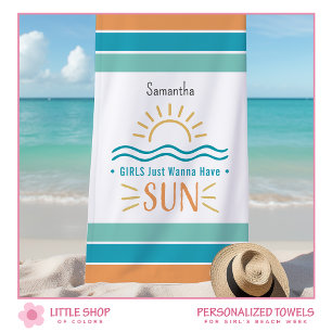 Serviette De Plage Vagues Sun Ocean simples personnalisées