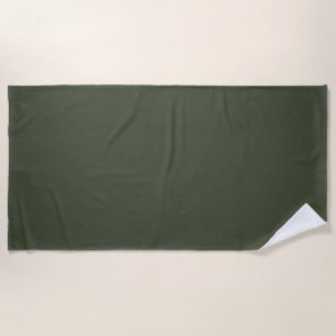 Serviette De Plage Vert de fusil uni