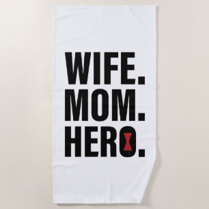 Serviette De Plage Veuve noire Femme. Mère. Héroïne.