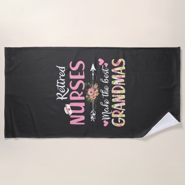 Serviette De Plage Vie infirmière | Infirmière Retraitée Les Meilleur (Devant)