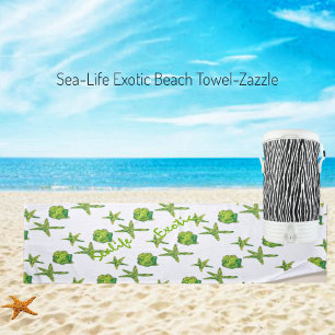Serviette De Plage Vie marine Exotique