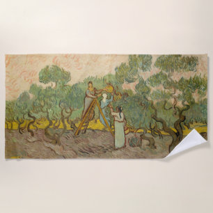 Serviette De Plage Vincent van Gogh - Femmes cueillette d'olives