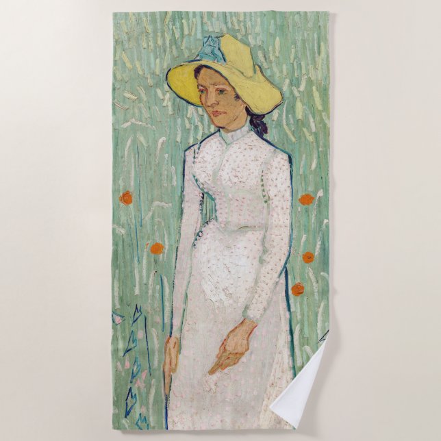 Serviette De Plage Vincent van Gogh - Fille en blanc (Devant)