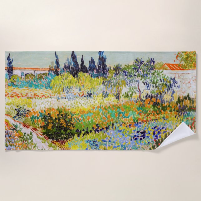 Serviette De Plage Vincent van Gogh - Jardin à Arles (Devant)