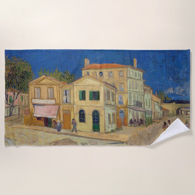 Serviette De Plage Vincent van Gogh - Maison Jaune / Rue (Devant)