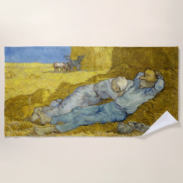 Serviette De Plage Vincent Van Gogh - Mion, Repos / Travail / Siesta (Devant)