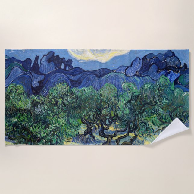 Serviette De Plage Vincent van Gogh - Oliviers aux Alpilles (Devant)