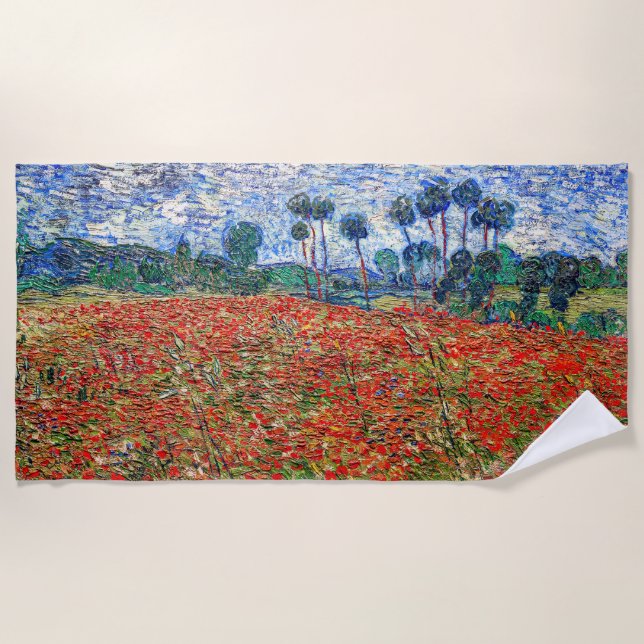 Serviette De Plage Vincent van Gogh - Poppy Field (Devant)