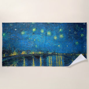 Serviette De Plage Vincent Van Gogh Starry Night Over the Rhone