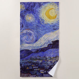 Serviette De Plage Vincent Van Gogh Starry Nuit Vintage Art