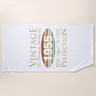 Serviette De Plage Vintage 1955 70e anniversaire
