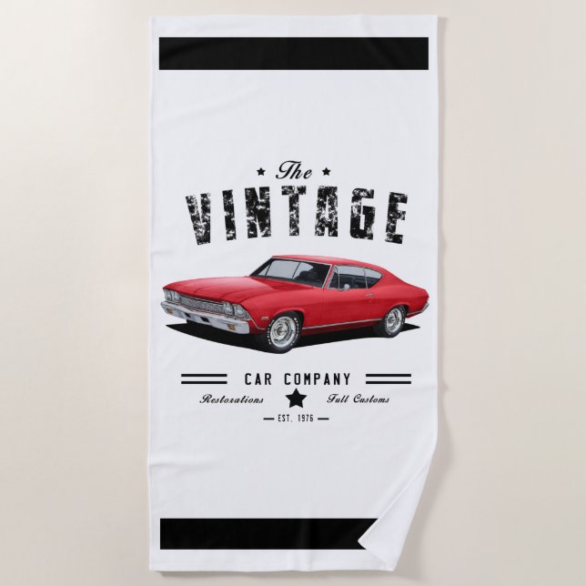 Serviette De Plage Vintage Chevelle (Devant)