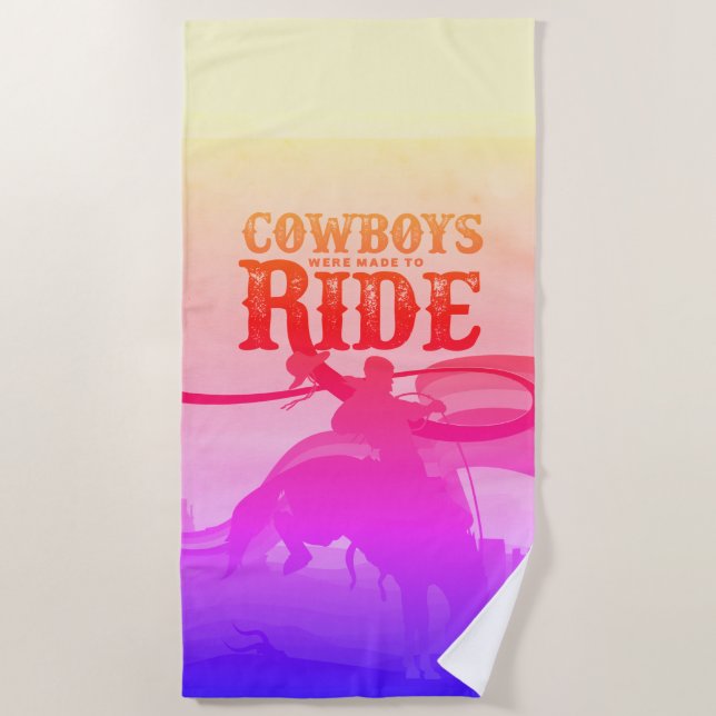 Serviette de plage vintage Gay Cowboy (Devant)