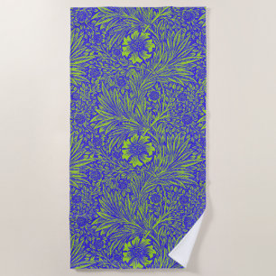 Serviette De Plage Vintage joli bleu citron vert motif floral