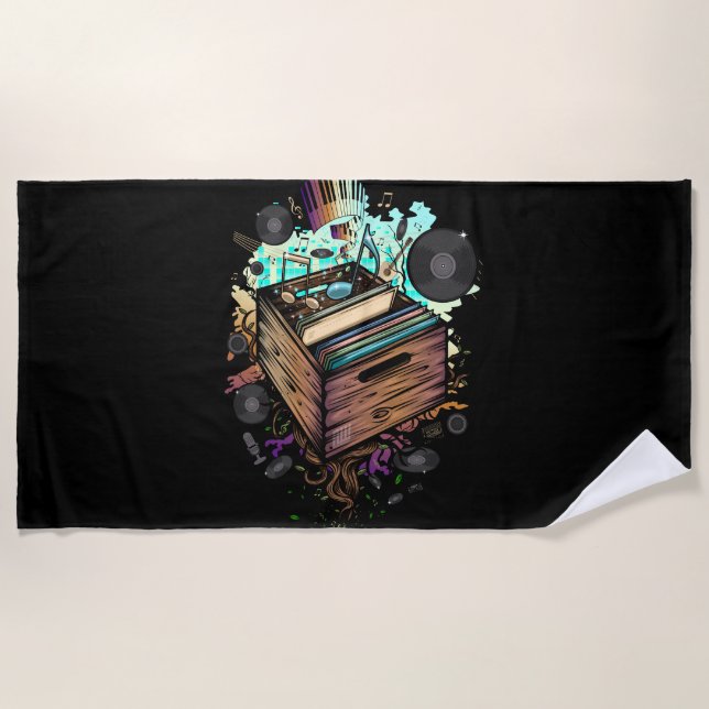 Serviette De Plage Vinyl Crate (Devant)