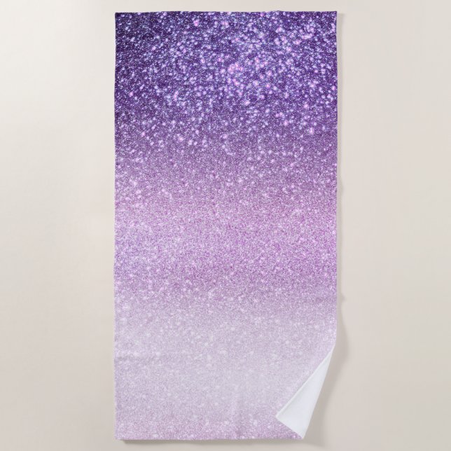 Serviette De Plage Violet Lilac Pastel Purple ombre (Devant)