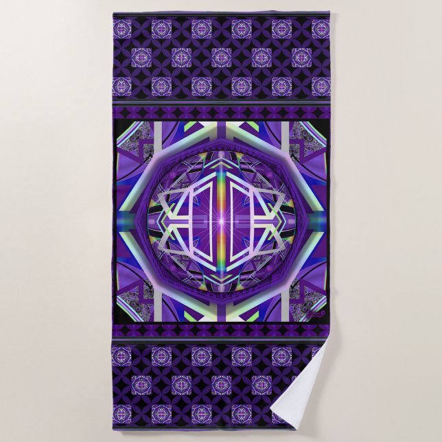 Serviette De Plage Violet W3 (Devant)