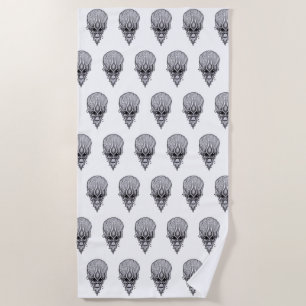 Serviette De Plage Visage Alien, Reconstruction faciale du crâne afri