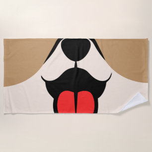 Serviette De Plage Visage de chien