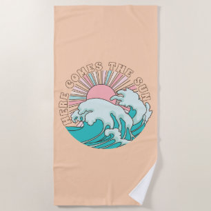 Serviette De Plage Voici le Sun Summer Tropical Beach Retro