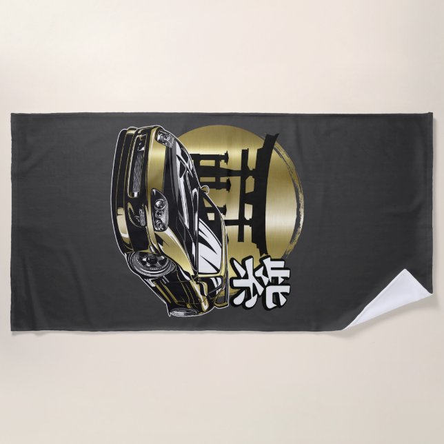 Serviette De Plage Voiture Supra Mk 4 Golden Drift (Devant)