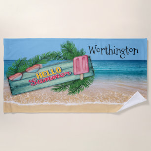 Serviette De Plage Votre nom Beach Towel