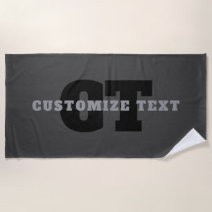 Serviette De Plage Votre nom ou nom commercial   Masculine moderne Gr
